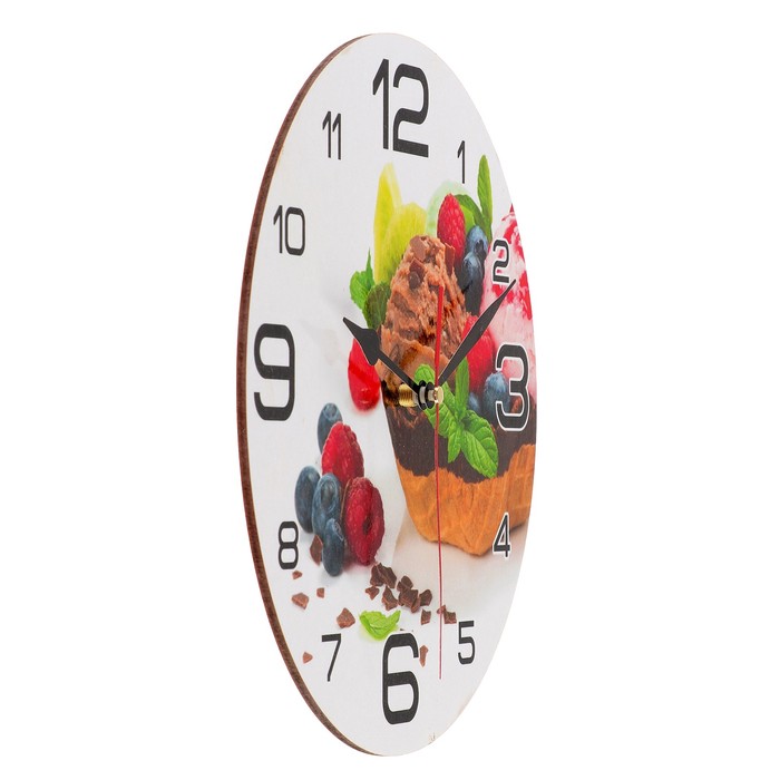 Часы настенные круглые "Ягодное мороженое", 24 см