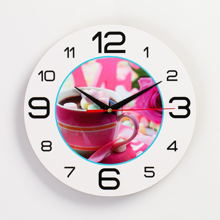Часы настенные круглые "Кофе с пастилой", 24 см