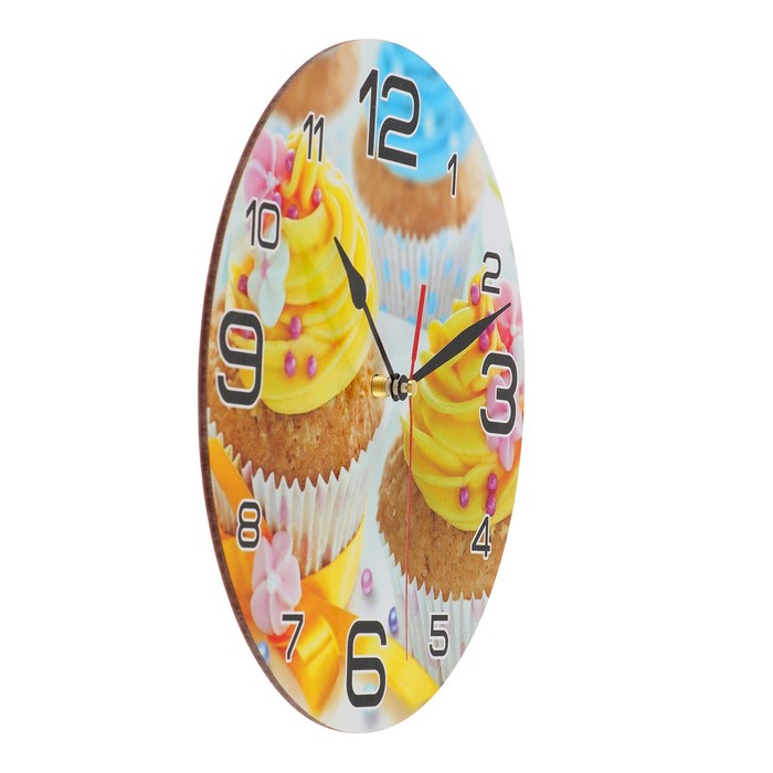 Часы настенные круглые "Солнечный кекс", 24 см
