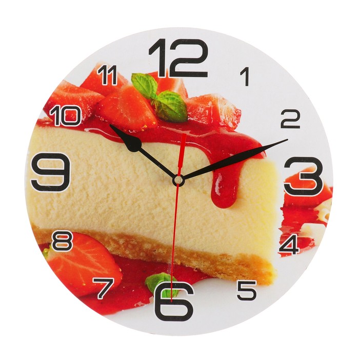 Часы настенные круглые "Клубничная сладость", 24 см