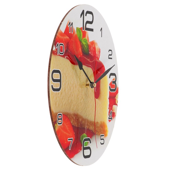 Часы настенные круглые "Клубничная сладость", 24 см