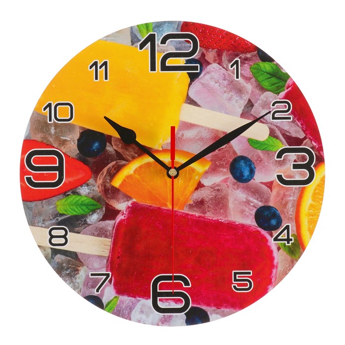 Часы настенные круглые "Цитрусовый лёд", 24 см