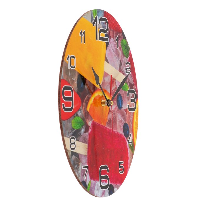 Часы настенные круглые "Цитрусовый лёд", 24 см