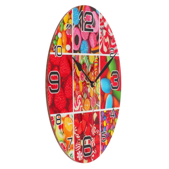 Часы настенные круглые "Конфетное ассорти", 24 см