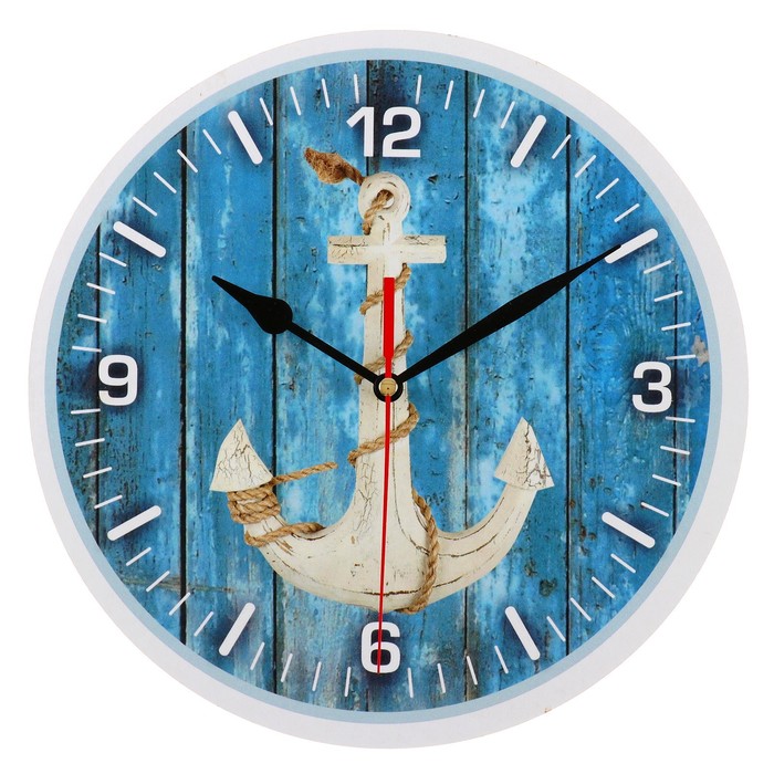 Часы настенные круглые "Якорь", 24 см