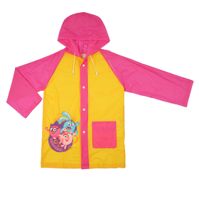 Дождевик со светоотражающим элементом, детский СМЕШАРИКИ "Здорово!" , р-р S, рост 92-98 см