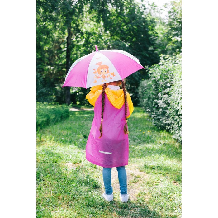 Дождевик со светоотражающим элементом, детский ФИКСИКИ "Я- Фиксик!" , р-р S, рост 92-98 см