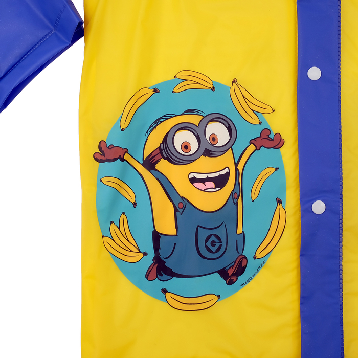 Дождевик со светоотражающим элементом, детский "Миньон"с бананами, Гадкий Я , р-р S, рост 92-98 см