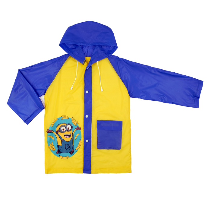 Дождевик со светоотражающим элементом, детский "Миньон"с бананами, Гадкий Я, р-р M, рост 100-110 см