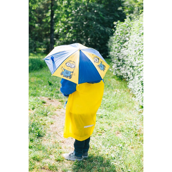 Дождевик со светоотражающим элементом, детский "Миньон"с бананами, Гадкий Я, р-р M, рост 100-110 см