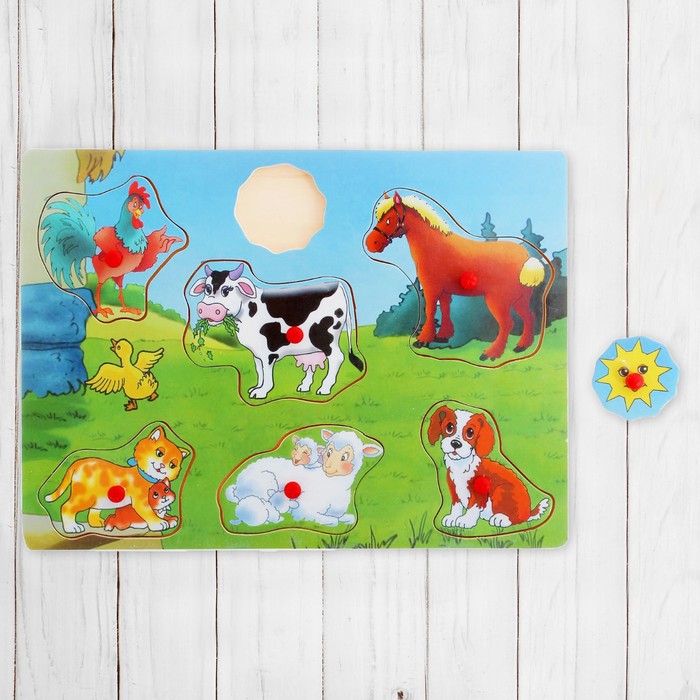 Рамка-вкладыш "Утро на ферме", 7 элементов