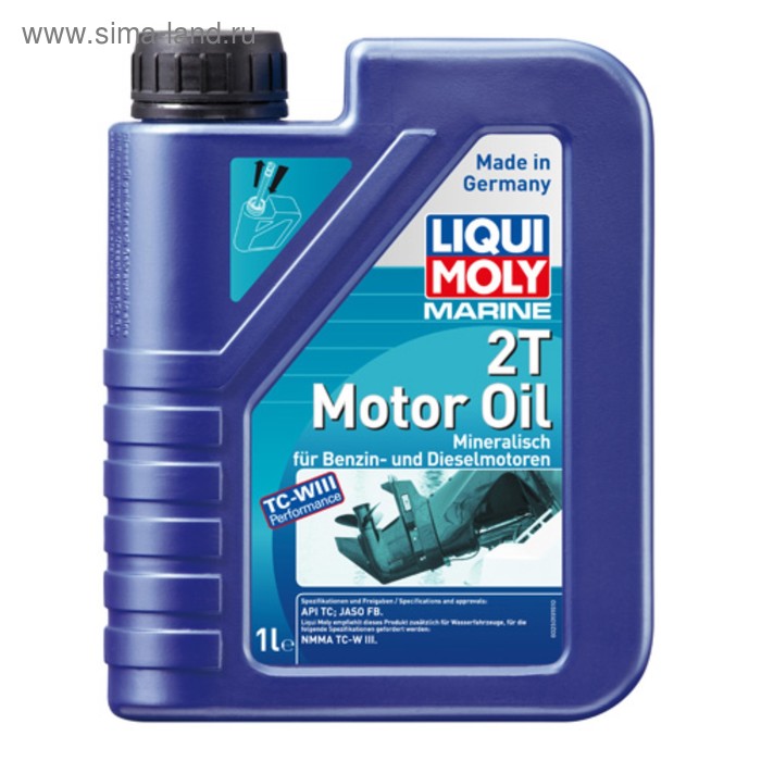 моторное масло liqui moly для водной техники marine 4t motor oil 10w 30 1 л Моторное масло для водной техники LiquiMoly Marine 2T Motor Oil миниральное, 1 л (25019)