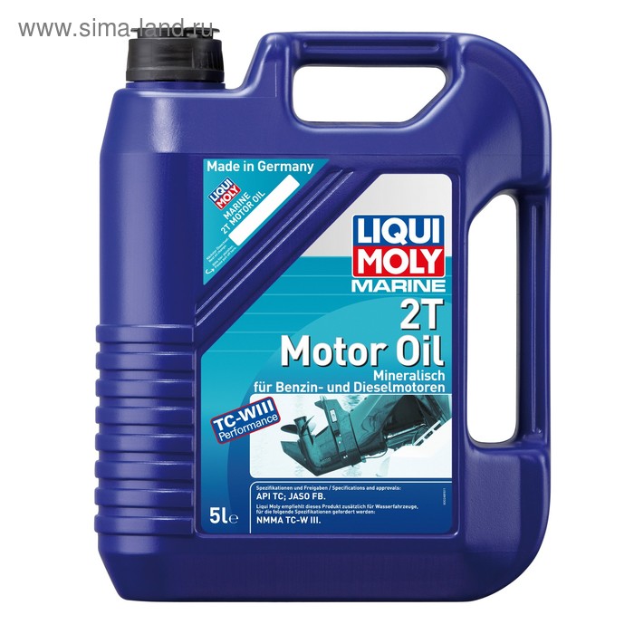 масло моторное liquimoly marine 4t motor oil 10w 30 нс синтетическое 5 л Моторное масло для водной техники LiquiMoly Marine 2T Motor Oil миниральное, 5 л (25020)