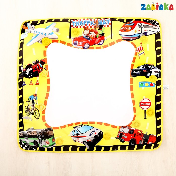 Музыкальный коврик для рисования водным маркером «Транспорт»