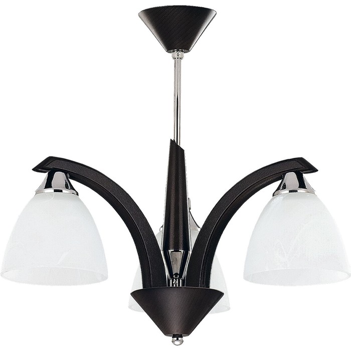 Люстра потолочная LOS VENGE 3x60Вт E27 венге, хром 45x45x41см