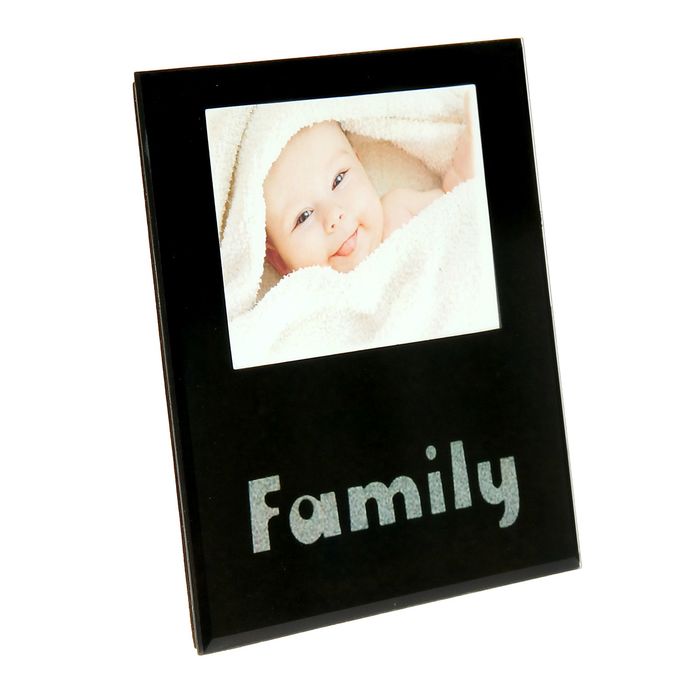 Фоторамка черная "Моя семья" 10х15 см