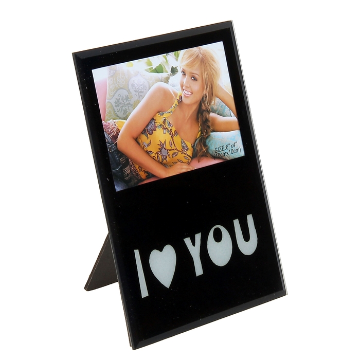 Фоторамка черная "Люблю...." 10х15 см