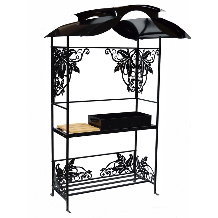 Мангал с крышей разборный "Акант", сталь 2 мм