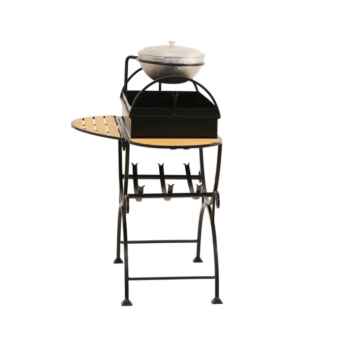 Мангал садовый с казаном, сталь 2 мм