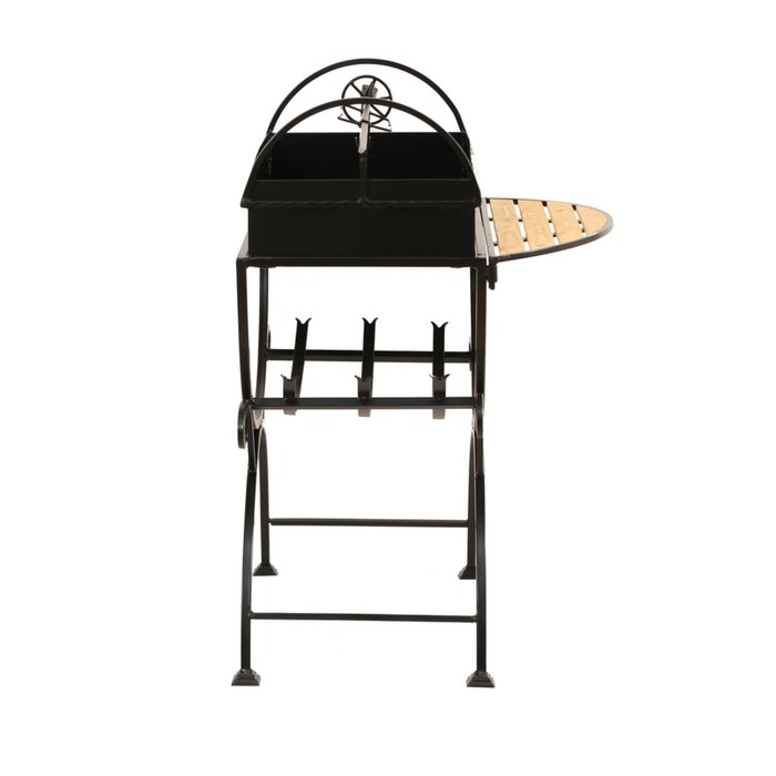 Мангал садовый с дровницей, сталь 2 мм