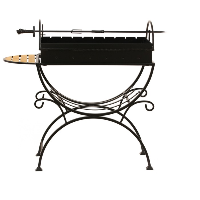Мангал садовый с дровницей, сталь 2 мм