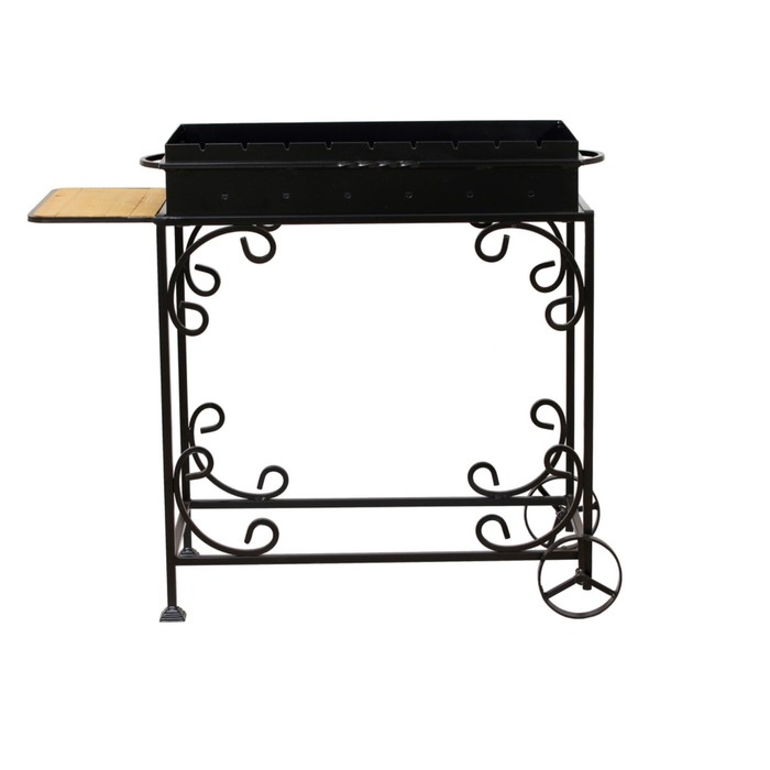 Мангал садовый на колёсах, сталь 2 мм