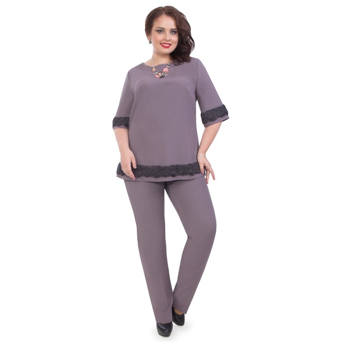 Блуза женская, размер 56, цвет фиолетовый