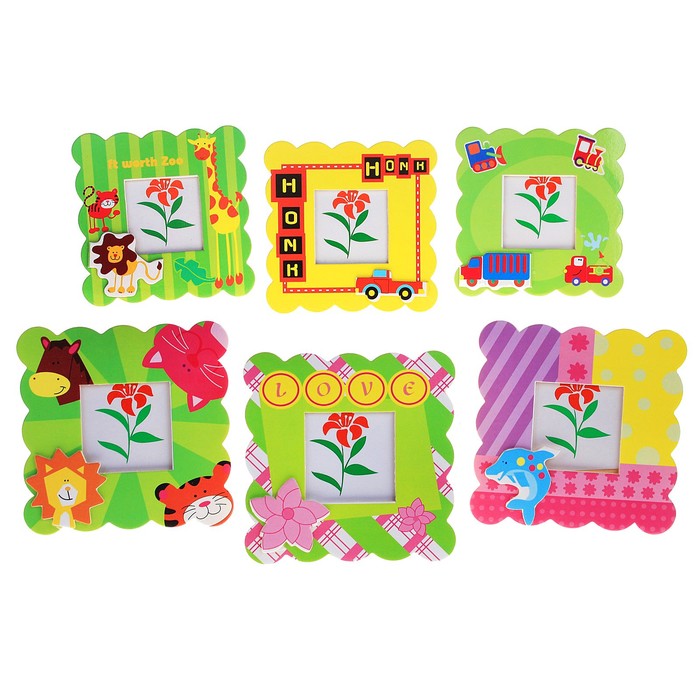 Фоторамка квадратная, фото 6,5 × 6,5 см, МИКС