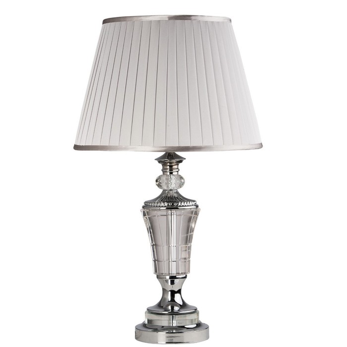 Настольная лампа "Оделия" 1x60W E27 хром 38x38x66см