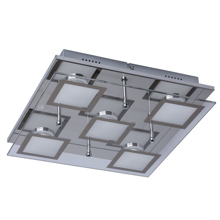 Люстра потолочная "Граффити" 5x5W LED хром 32x32x8см