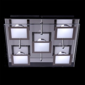 

Люстра потолочная "Граффити" 5x5W LED хром 32x32x8см
