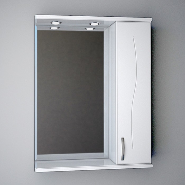 Зеркало Levare 55 плёнка, с подсветкой, правое