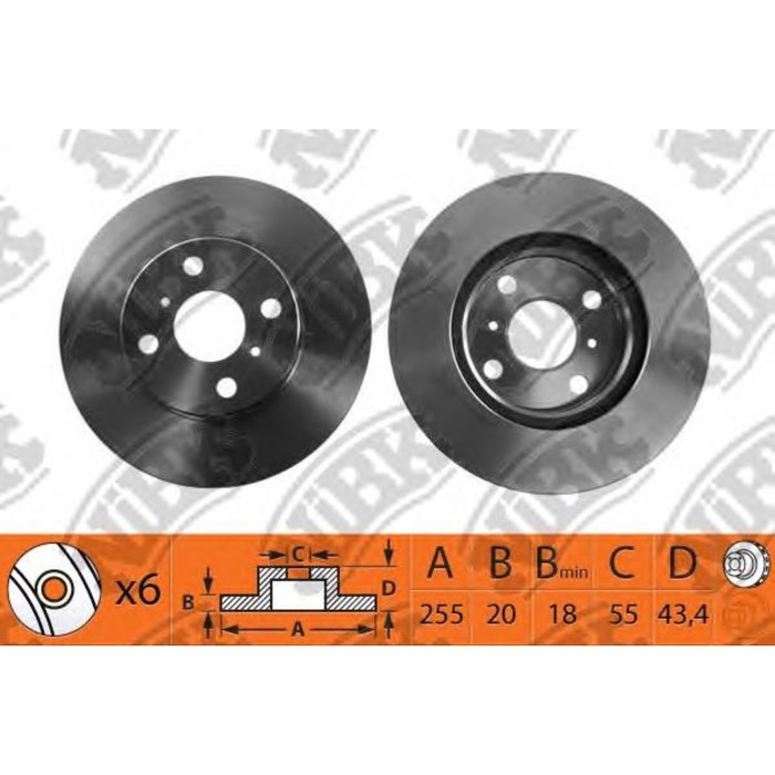 Диск тормозной NIBK RN1144