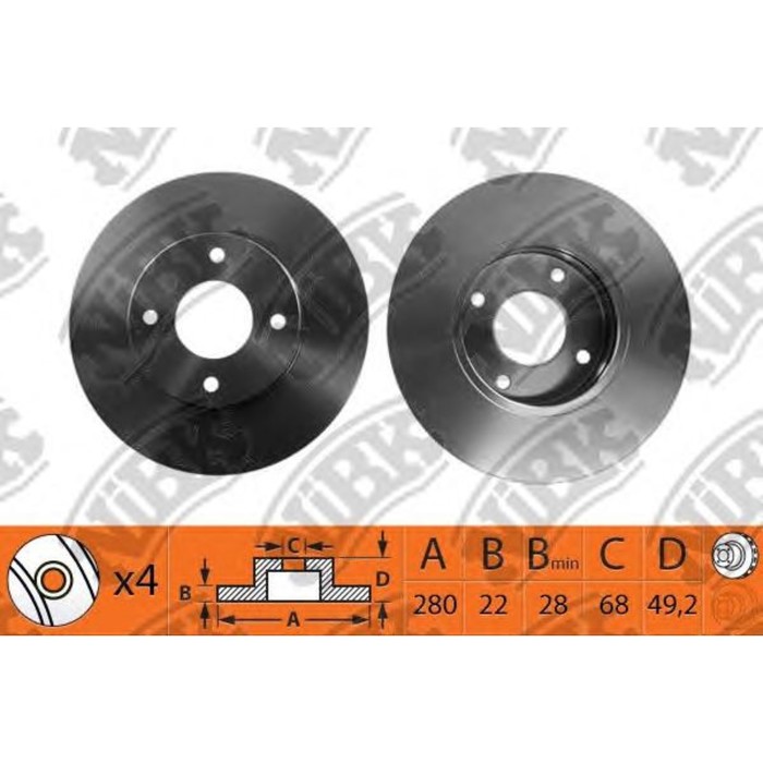 Диск тормозной NIBK RN1146