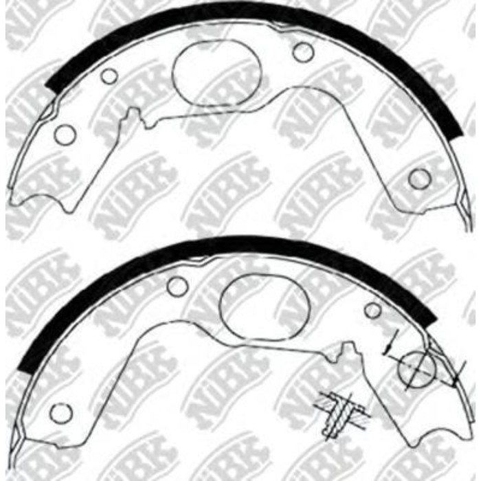 Колодки барабанные NIBK FN0568