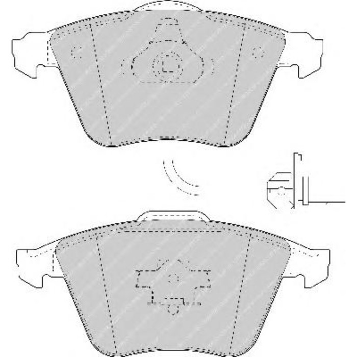 Колодки тормозные FERODO FDB1629