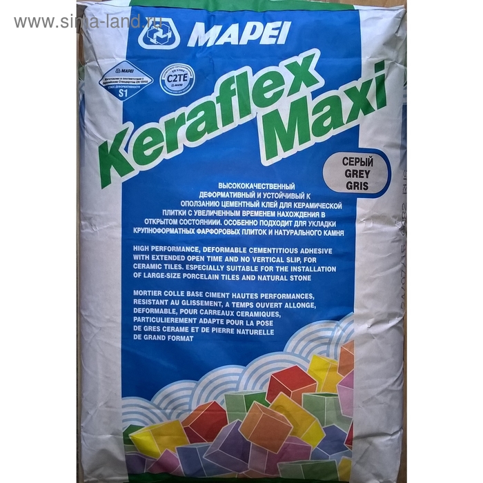 Клей для плитки Keraflex Maxi, серый, 25 кг