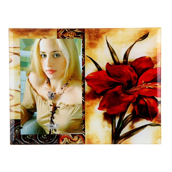 Фоторамка "Бордовая лилия" 10х15 см