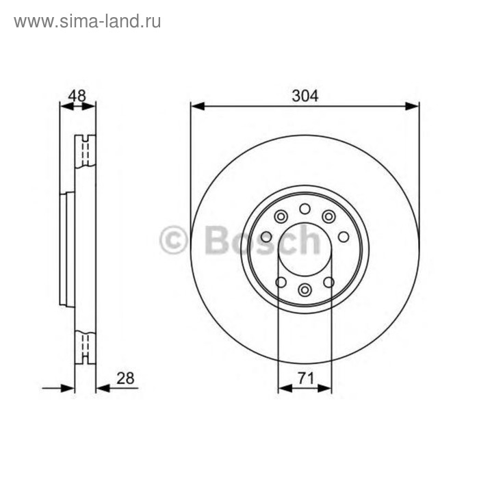 фото Диск тормозной bosch 0986479380