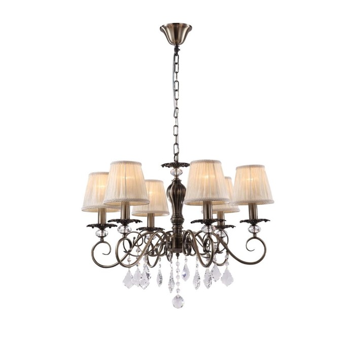 Люстра подвесная Vanessa 6x40W E14 бронза 66x66x52см