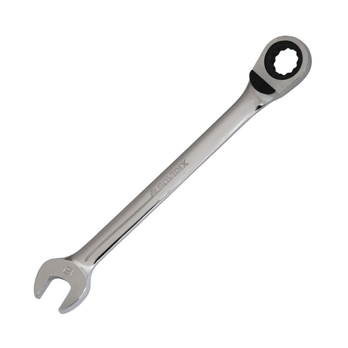 Ключ комбинированный Bovidix 410105, с трещоткой, 12 мм, 170 мм, Cr-V