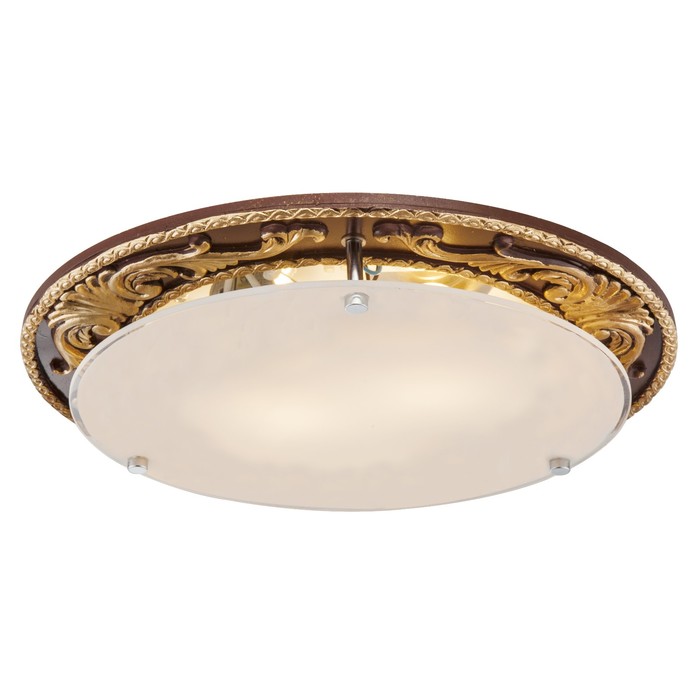 Светильник TESSA 2x60Вт E27 коричневый с золотом 33,5x33,5x7,5см