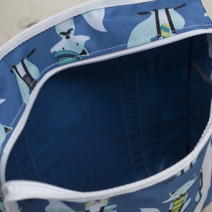 Сумка летняя "Лисы", 1 отдел на молнии, цвет белый