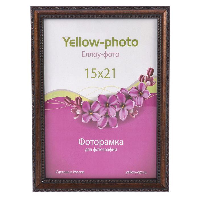 Фоторамка пластик Еллоу Фото 15x21 см Кружево 144-6 шоколад