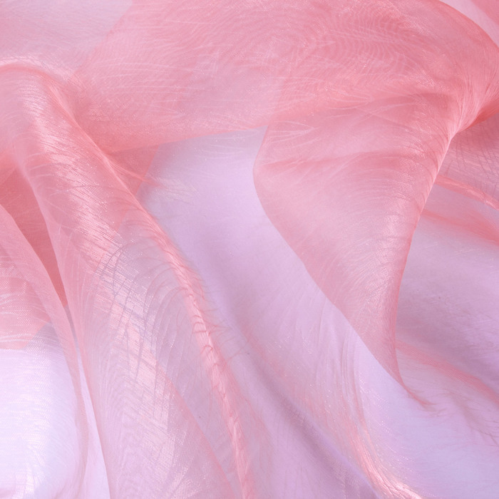 Штора Органза с тиснением 145*150 см персик, ,полиэстер 100%,45 гр/м2