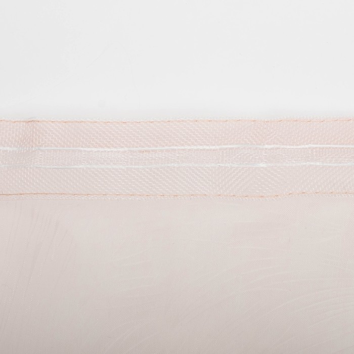 Штора Органза с тиснением 145*150 см персик, ,полиэстер 100%,45 гр/м2