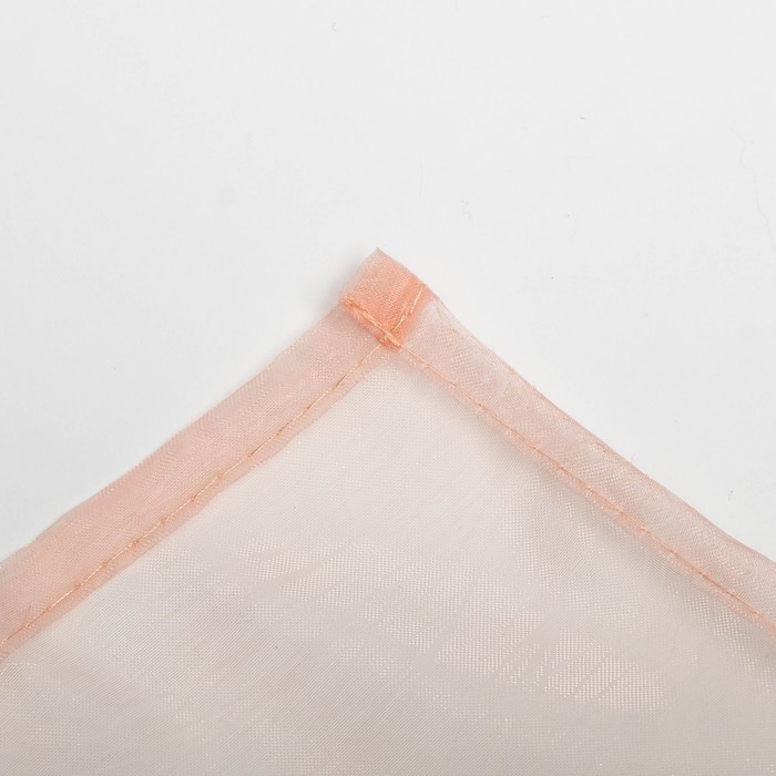 Штора Органза с тиснением 145*150 см персик, ,полиэстер 100%,45 гр/м2