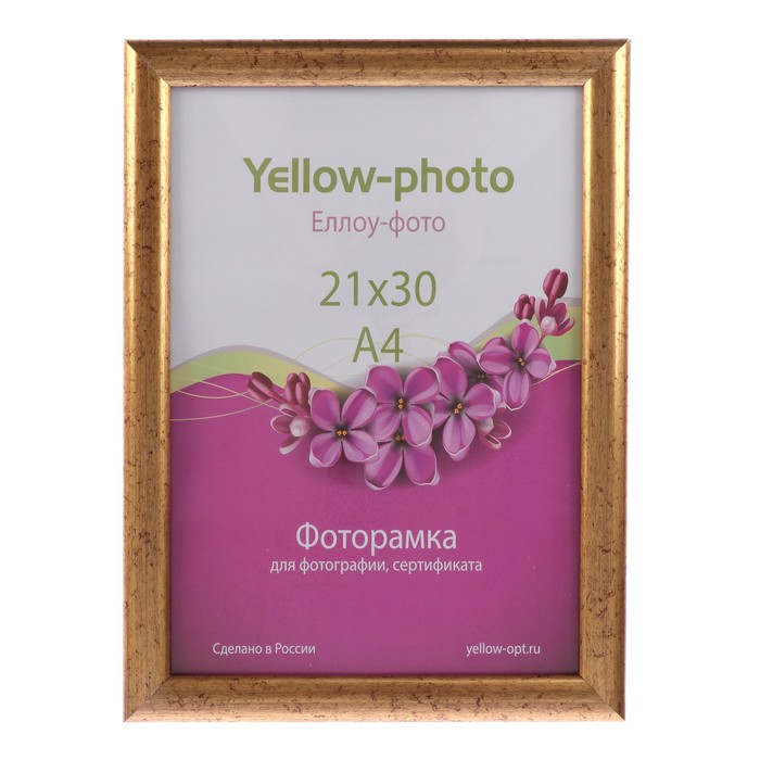 Фоторамка пластик Еллоу Фото 21x30 см Автограф 202-8 старое золото