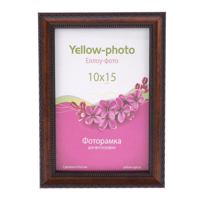 Фоторамка пластик Еллоу Фото 10x15 см Кружево 144-4 шоколад