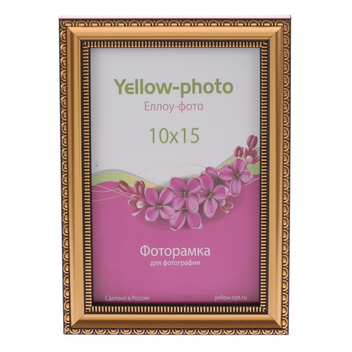 Фоторамка пластик Еллоу Фото 10x15 см Кружево 136-4 золото